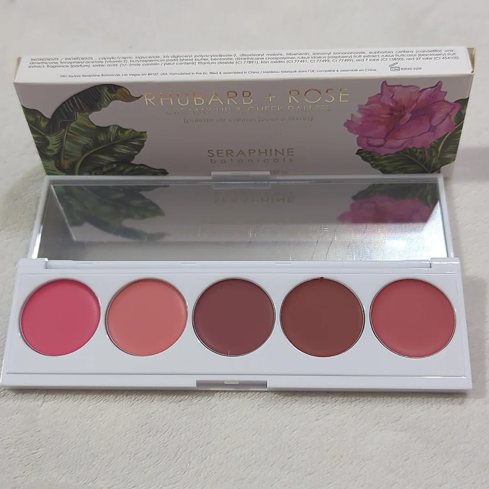 ​Seraphine Botanicals Cream Lip Cheek Palette & SLMISSGLAM Blush Brush Bundle